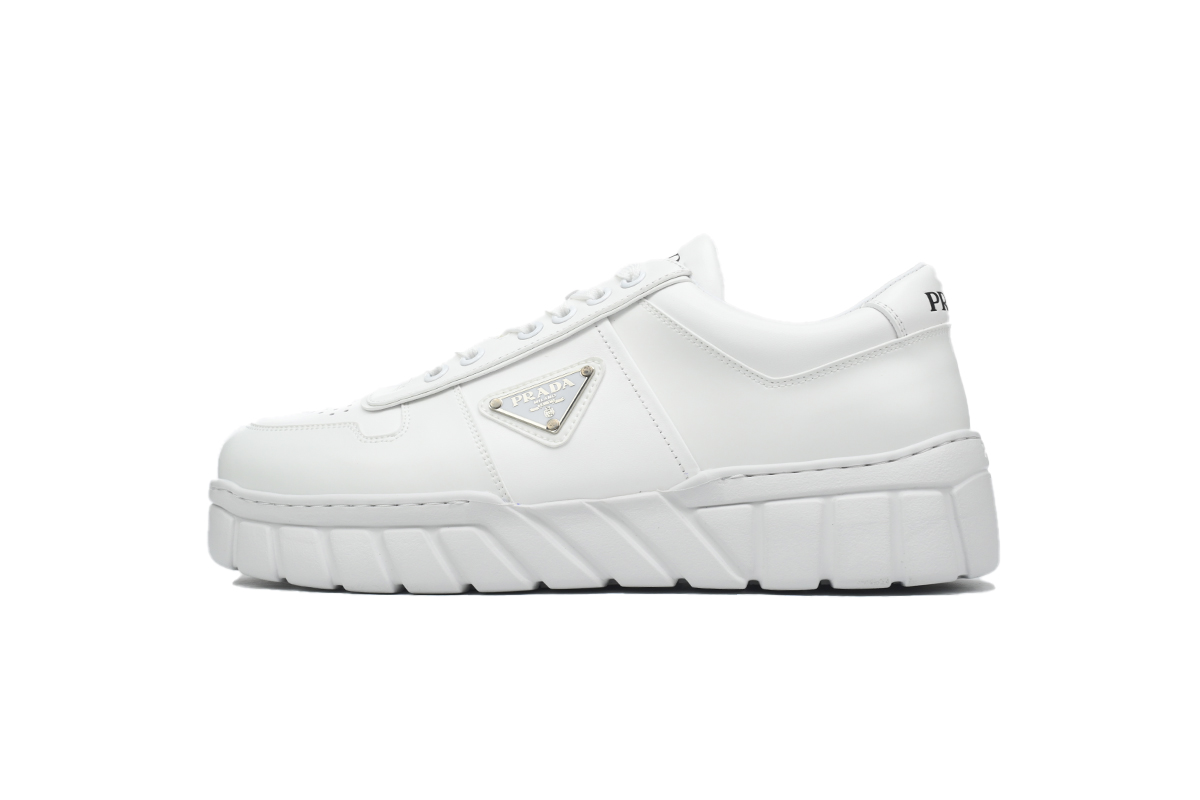 Prada Low-Top Sneakers Serrated White