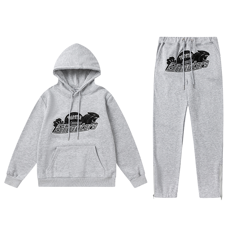 Trapstar Hoodie Tracksuit-8869 Grey